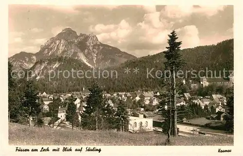 AK / Ansichtskarte Fuessen Allgaeu Panorama Saeuling Kat. Fuessen