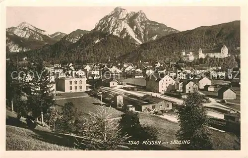 AK / Ansichtskarte Fuessen Allgaeu Panorama Saeuling Kat. Fuessen