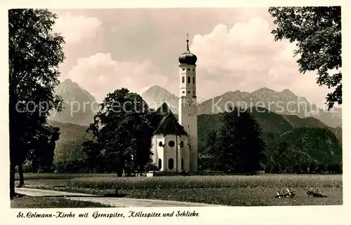 AK / Ansichtskarte Fuessen Allgaeu Sankt Colmann Gernspitze Koellespitze Schlicke Kat. Fuessen