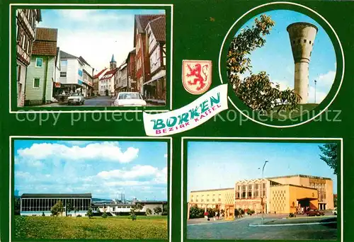 AK / Ansichtskarte Borken Hessen Wasserturm Halle Teilansicht  Kat. Borken (Hessen)