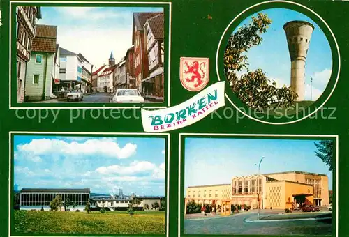 AK / Ansichtskarte Borken Hessen Teilansicht Stadthalle Wasserturm Kat. Borken (Hessen)