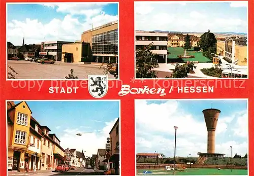 AK / Ansichtskarte Borken Hessen Stadthalle Wasserturm Platz Kat. Borken (Hessen)