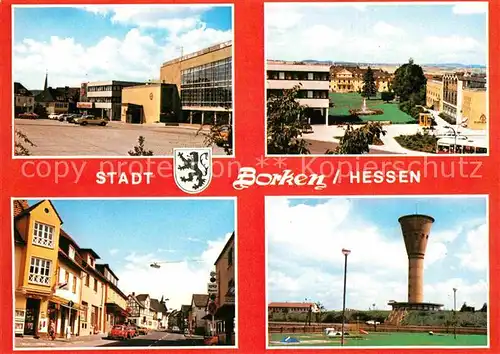 AK / Ansichtskarte Borken Hessen Wasserturm Stadthalle Platz Kat. Borken (Hessen)