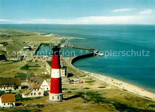 AK / Ansichtskarte Hoernum Sylt Nordseebad Leuchtturm Hafen Fliegeraufnahme Kat. Hoernum (Sylt)