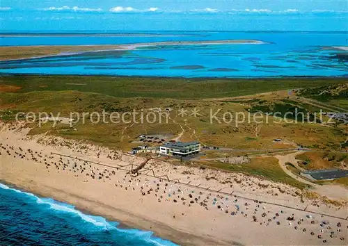 AK / Ansichtskarte List Sylt Blick ueber den Weststrand Fliegeraufnahme Kat. List