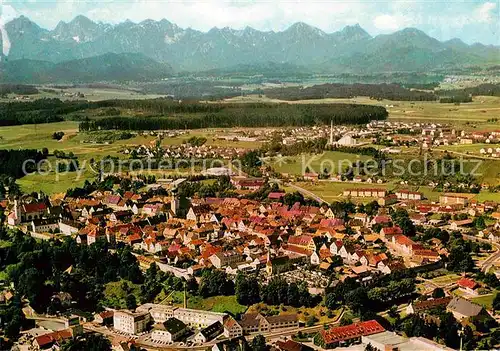 AK / Ansichtskarte Schongau Alpenpanorama Fliegeraufnahme Kat. Schongau