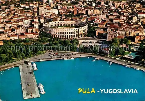 AK / Ansichtskarte Pula Fliegeraufnahme Hafen  Kat. Pula