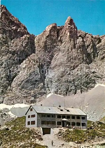 AK / Ansichtskarte Lamsenjochhuette im Karwendel mit Huettenturm Kat. Schwaz