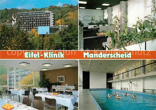 AK / Ansichtskarte Manderscheid Eifel Eifel Klinik mit Schwimmbad Kat. Manderscheid