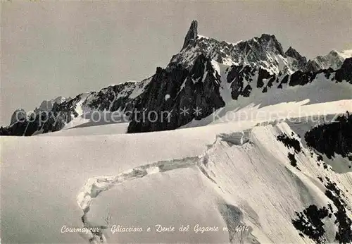 AK / Ansichtskarte Courmayeur Aosta Ghiacciaio Dente Gigante Kat. Aosta