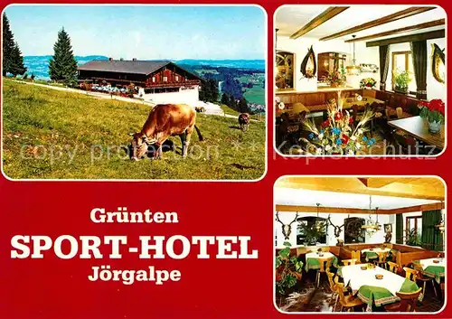 AK / Ansichtskarte Kranzegg Gruenten Sporthotel Joergalpe Kat. Rettenberg