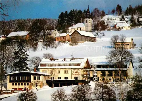 AK / Ansichtskarte Warmensteinach Hotel Krug Winterlandschaft Kat. Warmensteinach Fichtelgebirge
