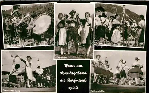 AK / Ansichtskarte Tanz Taenzer Dorfmusik Schuhplattler Bandltanz 