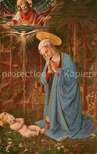 AK / Ansichtskarte Kuenstlerkarte Fra Filippo Lippi Madonna im Wald  Kat. Kuenstlerkarte