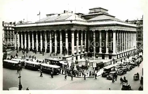 AK / Ansichtskarte Strassenbahn Paris La Bourse  Kat. Strassenbahn