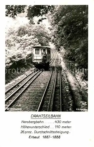 AK / Ansichtskarte Wiesbaden Drahtseilbahn Kat. Wiesbaden