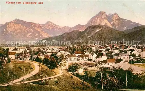 AK / Ansichtskarte Fuessen Allgaeu Blick vom Ziegelberg Kat. Fuessen