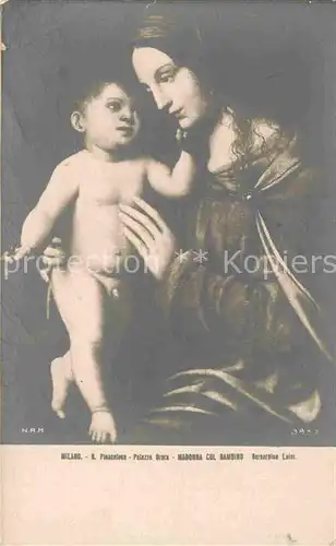 AK / Ansichtskarte Kuenstlerkarte Alte Kuenstler Bernardino Luini Madonna col Bambino  Kat. Kuenstlerkarte