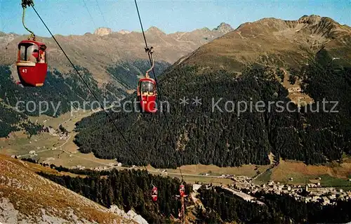 AK / Ansichtskarte Seilbahn Schatzalp Strela Davos Dischmatal Schwarzhorn  Kat. Bahnen