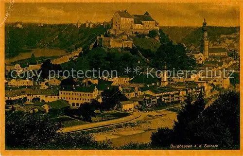 AK / Ansichtskarte Burghausen Salzach Panorama Burg Kirche  Kat. Burghausen