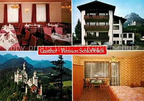 AK / Ansichtskarte Hohenschwangau Hotel Restaurant Schlossblick Kat. Schwangau