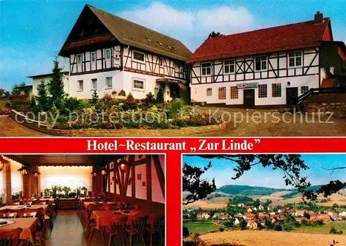 AK / Ansichtskarte Sontra Hotel Restaurant Zur Linde Kat. Sontra