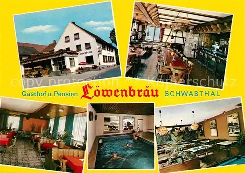 AK / Ansichtskarte Schwabthal Gasthof Pension Loewenbraeu Kat. Bad Staffelstein