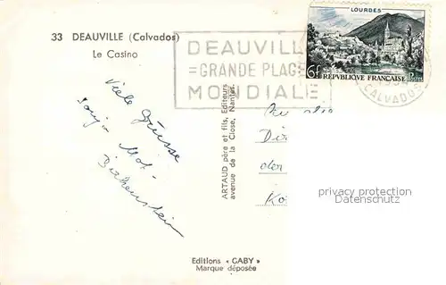AK / Ansichtskarte Deauville Casino Kat. Deauville