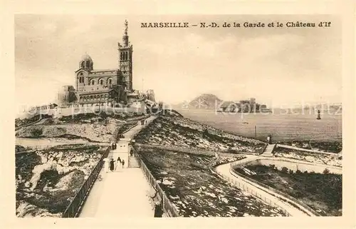 AK / Ansichtskarte Marseille Notre Dame de la Garde et le Chateau d If Kat. Marseille