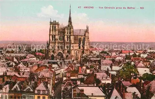AK / Ansichtskarte Amiens Vue generale prise du Beffroi Cathedrale Kat. Amiens
