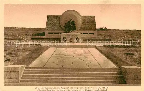 AK / Ansichtskarte Fleury devant Douaumont Monument Andre Maginot sur les pentes du Fort de Souville Denkmal Kat. Fleury devant Douaumont