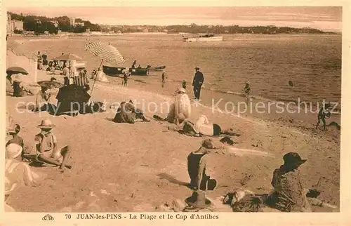 AK / Ansichtskarte Juan les Pins La Plage et le Cap d Antibes Kat. Antibes