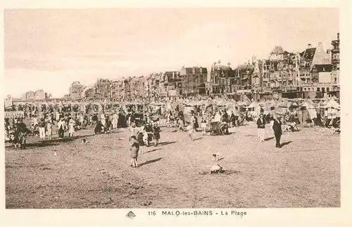 AK / Ansichtskarte Malo les Bains La Plage Strand Kat. Dunkerque