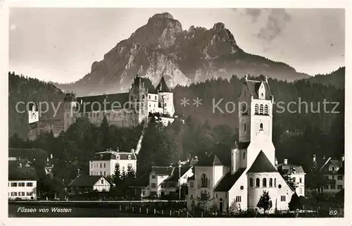AK / Ansichtskarte Fuessen Allgaeu Schloss Kirche  Kat. Fuessen