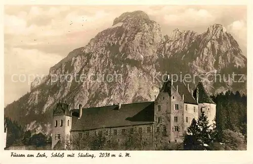 AK / Ansichtskarte Fuessen Allgaeu Schloss Saeuling Kat. Fuessen