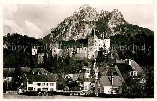 AK / Ansichtskarte Fuessen Allgaeu Saeuling Schloss Kat. Fuessen