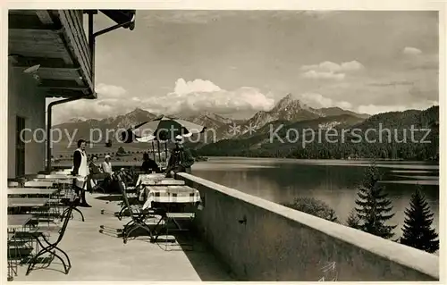 AK / Ansichtskarte Weissensee Fuessen Hotel Pension Cafe Seespitze Oberkirch Kat. Fuessen