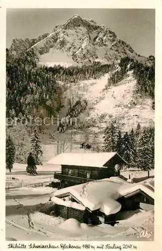 AK / Ansichtskarte Bleckenau Skihuette Schweizerhaus Saeuling Winter Kat. Schwangau