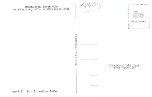 AK / Ansichtskarte Koetzting Kaitersberg Zellertal Kat. Bad Koetzting