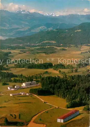 AK / Ansichtskarte Scheidegg Allgaeu Kursanatorium Sonnenalm Alpenkette Fliegeraufnahme Kat. Scheidegg