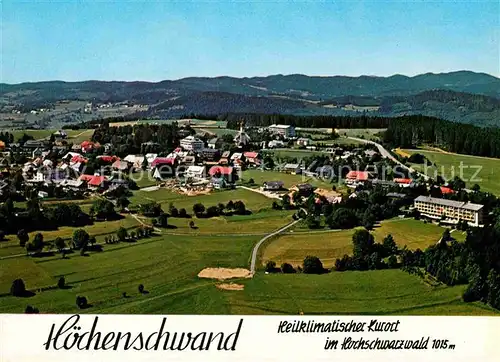 AK / Ansichtskarte Hoechenschwand Heilklimatischer Kurort im Schwarzwald Thorbecke Luftbild Kat. Hoechenschwand