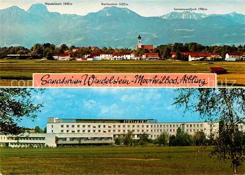 AK / Ansichtskarte Bad Aibling Gesamtansicht mit Alpenpanorama Sanatorium Wendelstein Moorheilbad Kat. Bad Aibling