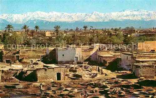 AK / Ansichtskarte Marrakech Marrakesch Panorama vue des tanneries Kat. Marokko