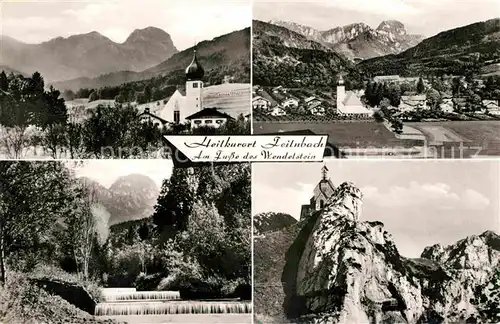 AK / Ansichtskarte Feilnbach Panorama Heilkurort am Fusse des Wendelstein Kirche Kapelle Wasserfall Kat. Bayrischzell