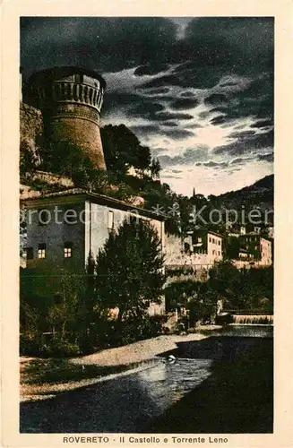 AK / Ansichtskarte Rovereto Trentino Castello e Torrente Leno Kat. Italien