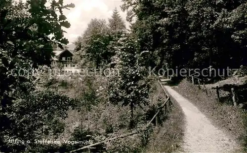 AK / Ansichtskarte Uffing Staffelsee Vogelmuehle Waldweg Kat. Uffing a.Staffelsee