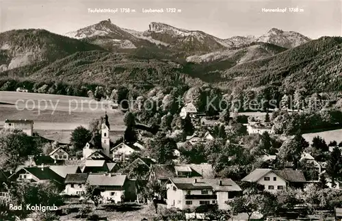 AK / Ansichtskarte Bad Kohlgrub Ortsansicht mit Kirche Alpenpanorama Kat. Bad Kohlgrub