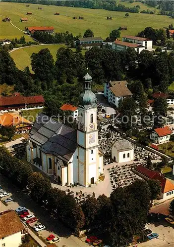 AK / Ansichtskarte Lenggries Pfarrkirche St Jakob Fliegeraufnahme Kat. Lenggries