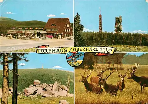 AK / Ansichtskarte Torfhaus Harz Gaststaette Brockenstube Sendeanlagen Brockenturm Hirschrudel Kat. Altenau