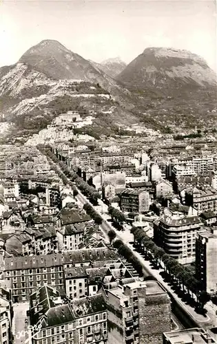 AK / Ansichtskarte Grenoble Cours Jean Jaures et Massif de la Chartreuse Alpes Francaises vue aerienne Kat. Grenoble